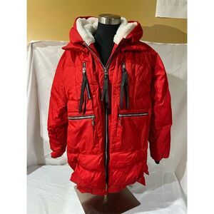 Orolay Down Women's Red Hooded Puffer Down Coat Size Small
